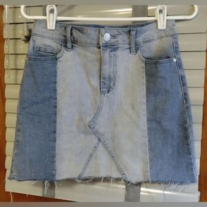 Celebrity Pink Patchwork Denim Mini Jean Skirt Sz 3 Juniors